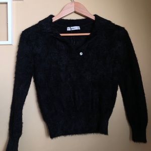 Fuzzy Zara quater button